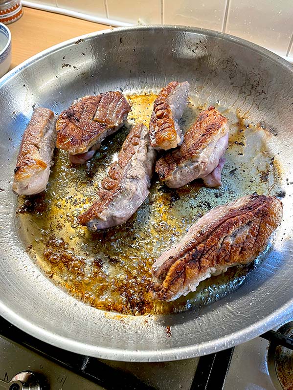 Thai duck with fat rendered