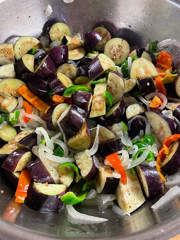 Ratatouille mix ready to cook