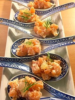 Salmon canapés
