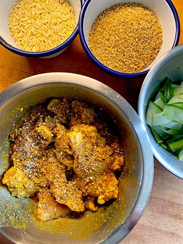 Grilled Dukkah Chicken ingredients