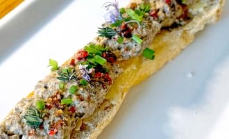 Ciabatta Crisp Bread with Truffled Mushroom Paté