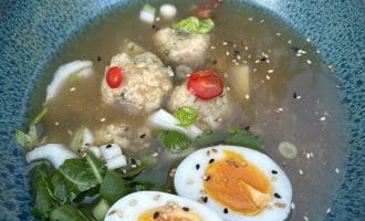 Asian Style Matzo Ball Chicken Broth