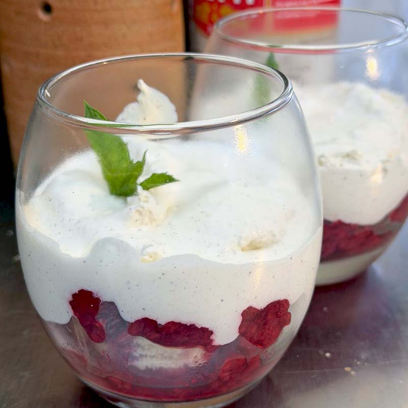 Vanilla raspberry creams