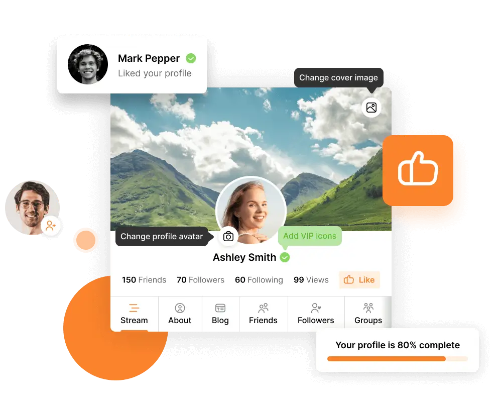 A member profile page in Table Talk